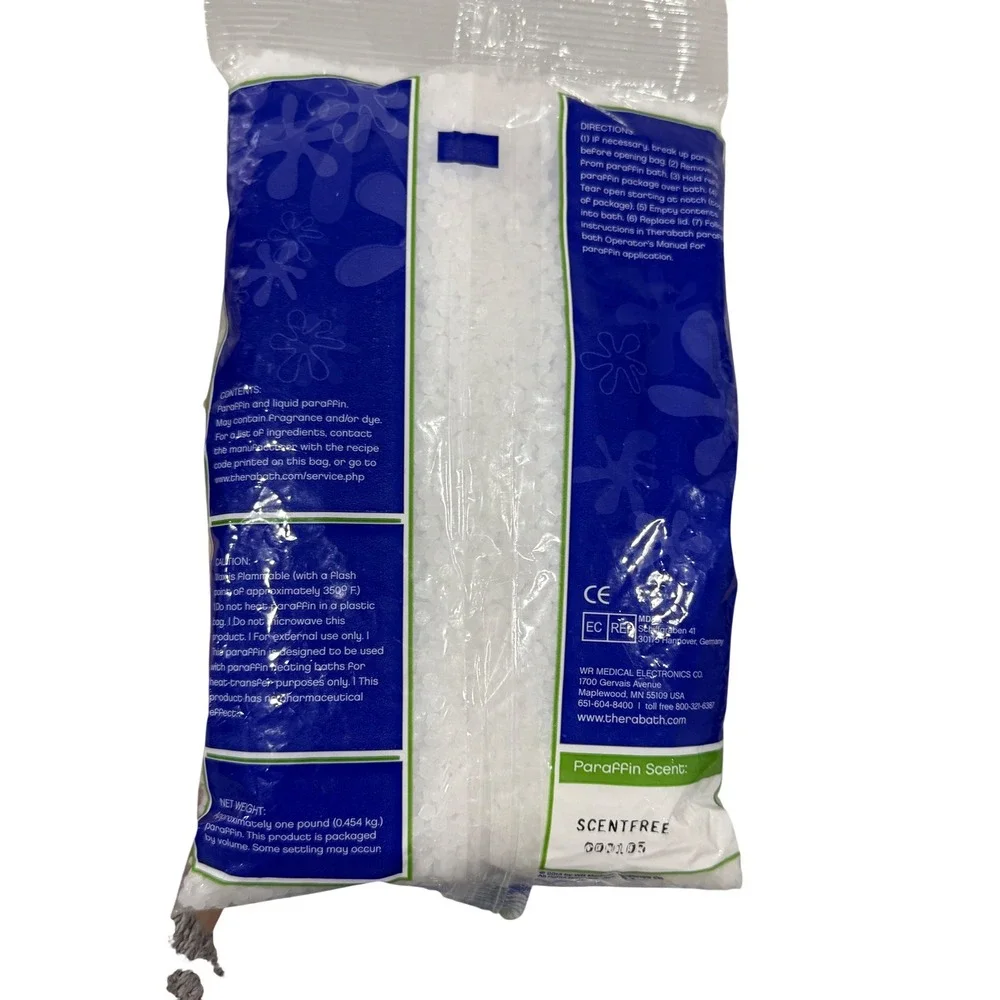 Therabath Professional Paraffin Wax Refill Scent Free 1lb Bags Set of 5 Bulk